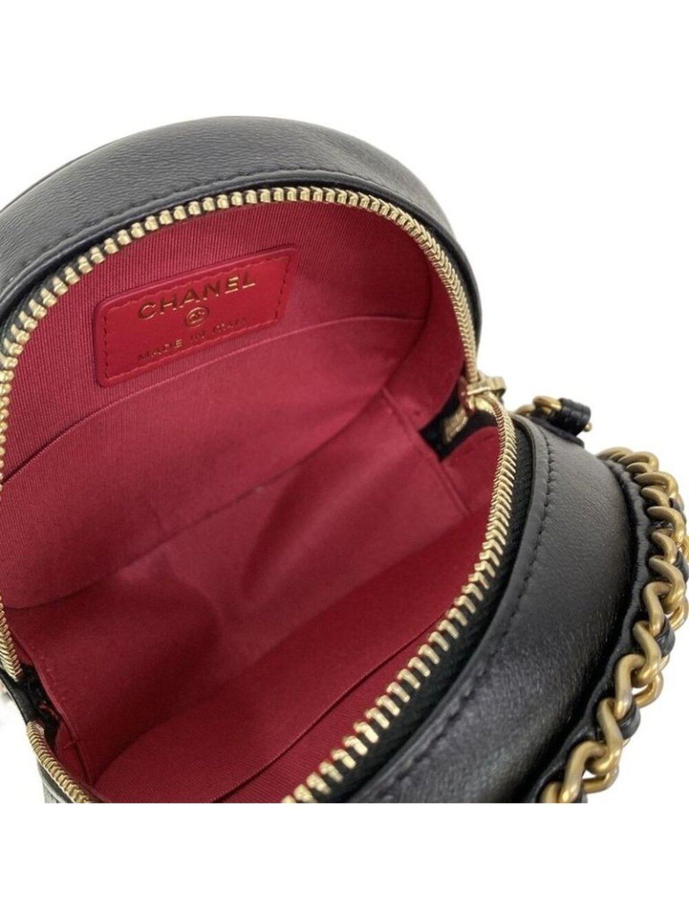 Chanel Shoulder Bag Classic Chain Clutch Quilted Black Vintage Gigold Lambskin - Picture 10 of 16